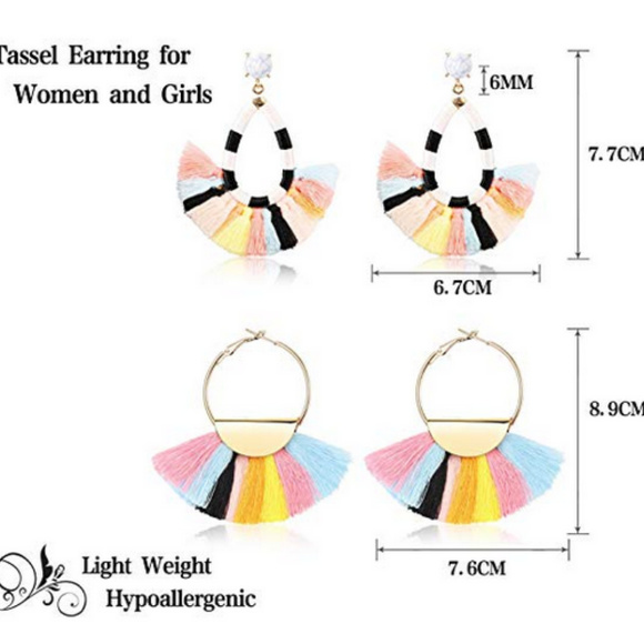 Colorful Tassel Earrings - Picture 3 of 3